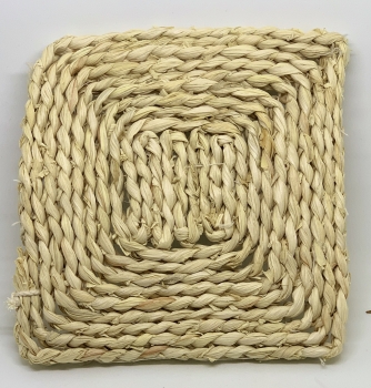 Maisstrohmatte S aus Naturfasern 14x14cm
