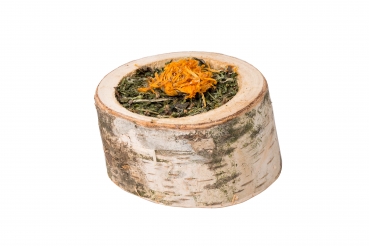 Knabberpizza mit Kräutern und Blüten "S"