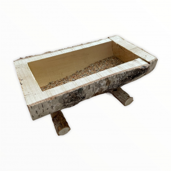 Futtertrog aus Birke 25x15x10 cm