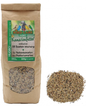 GL Kanarienfutter 18 Saaten, 500g - Bird Care by Hugro