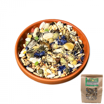 Papageienfutter mit Früchten und Blüten, ohne Erdnüsse 800 g - Bird Care by Hugro