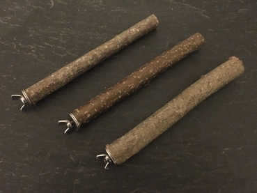 Sitzstangen aus Naturholz  20 cm- 3er Pack