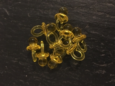 Acryl Schnuller 3 cm (gelb)