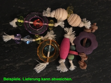 Fußspielzeug für Nymphensittiche und Wellensittiche - Handarbeit  (5er Set)