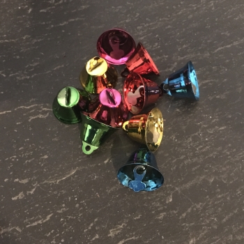 Bunte Glöckchen aus Edelstahl 2 cm