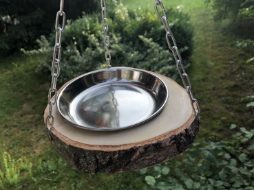 Fly-In - Hängende Futter-/ Wasserschale mit Ketten und Karabinerhaken - XS