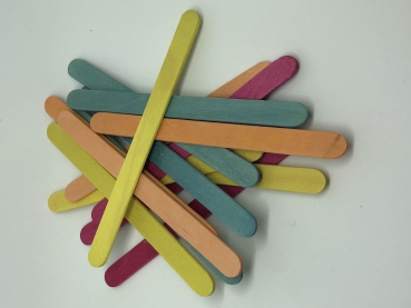 Holzstäbchen Ice-Sticks Eisstäbchen 114x10x2mm, colore