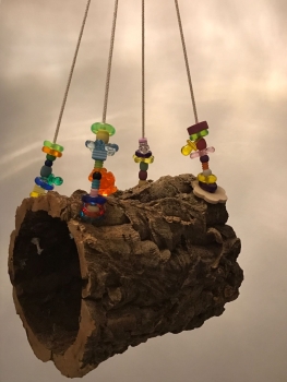 Korkröhre Sam ca. 16-20 cm - Korkröhre mit Holz Elementen und Acryl