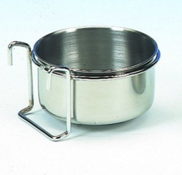 Edelstahlnapf mit Befestigungsring zum einhaken 300ml