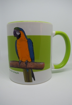 Kaffeetasse "Grünflügel- und Gelbbrustara"