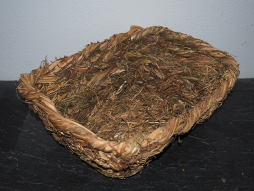 Grasbett aus natürlichen Fasern 33x26x12 cm