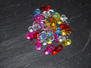 Acryl Schnuller 2 cm bunt