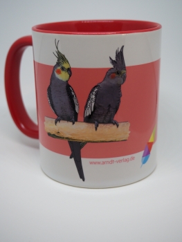 Kaffeetasse "Nymphensittich / Rosellasittich"