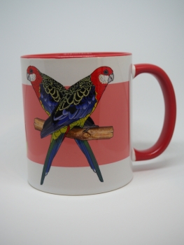 Kaffeetasse "Nymphensittich / Rosellasittich"