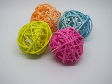 Schredderbälle M 4 cm 4 Stk. Pack - Farbig