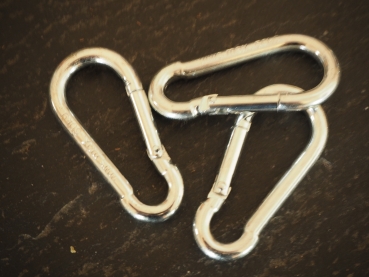 Edelstahlkarabiner Haken silber bis 200kg