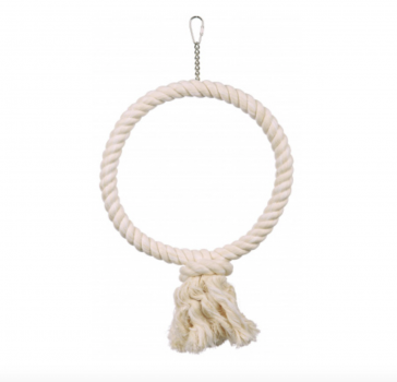 Kletterring aus Baumwolle weiss 34 cm