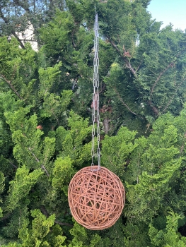 Weidenball natur Ø20cm mit Glocke zum aufhängen