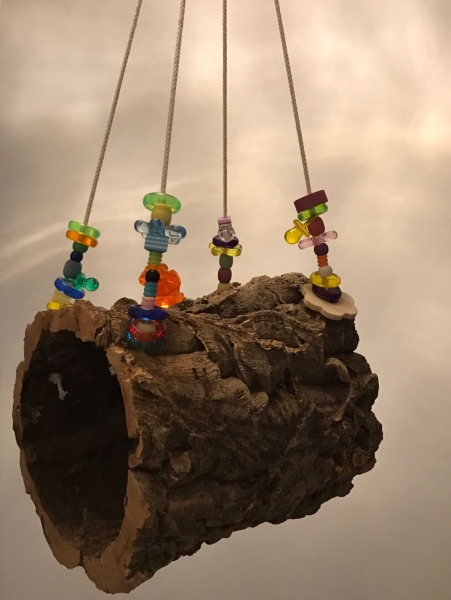 Korkröhre Sam ca. 16-20 cm - Korkröhre mit Holz Elementen und Acryl