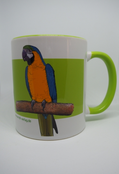 Kaffeetasse "Grünflügel- und Gelbbrustara"