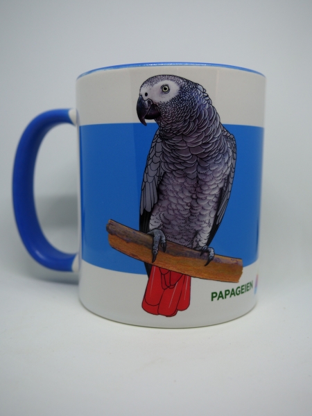 Kaffeetasse "Graupapagei"
