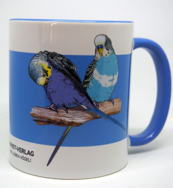 Kaffeetasse "Harlekin-Wellensittich"