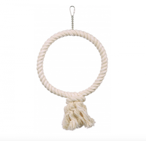Kletterring aus Baumwolle weiss 34 cm