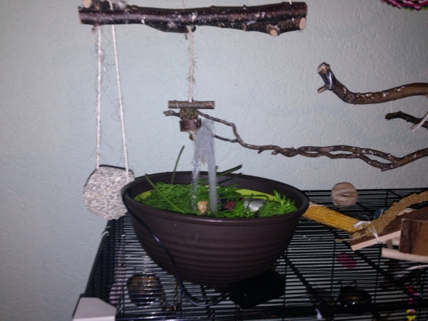 Vogelbrunnen mit Netzteil - 27cm