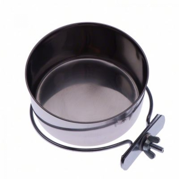 Edelstahlnapf mit Befestigungsring und Schraube 600ml